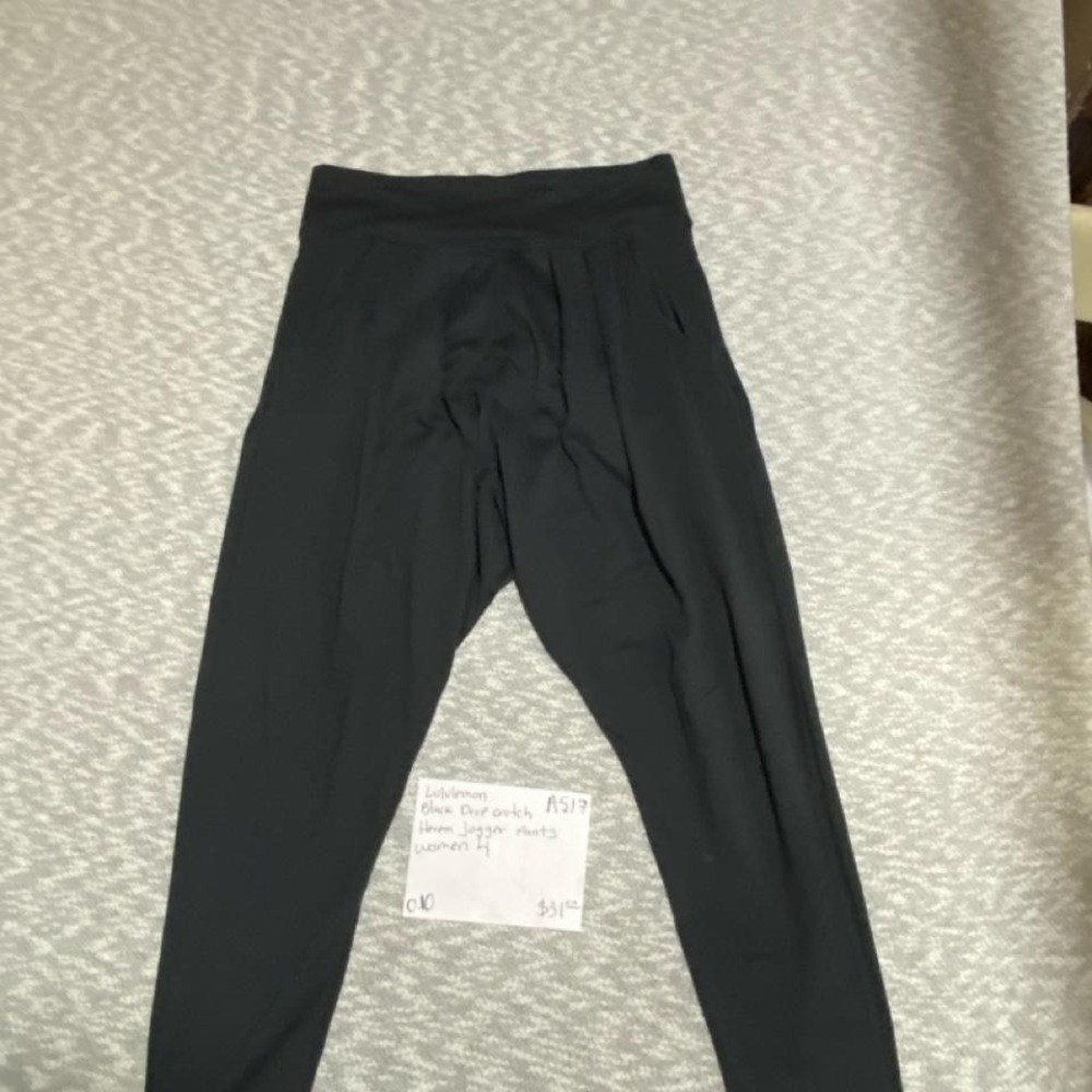 Lululemon black drop crotch Heremjogger pants women 4. SKU-A517